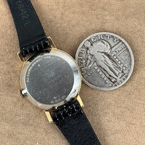 Vintage Zenith Movado Swiss Watch 1950's Stainless Steel Case has Gold Plating - Picture 8 of 11